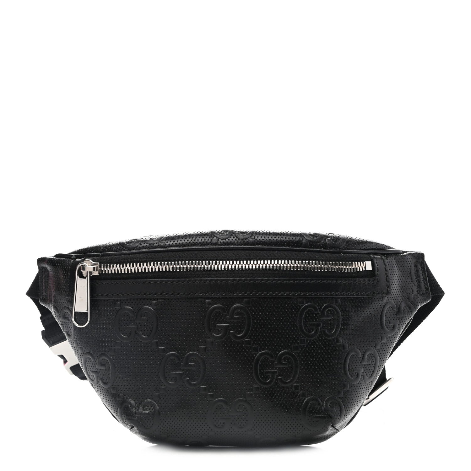 Gucci Calfskin GG Tennis Embossed Belt Bag Black 1 of 11