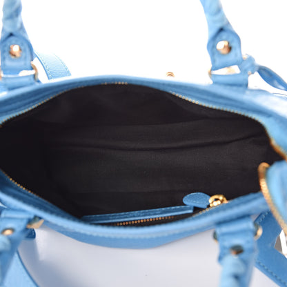 Balenciaga Agneau Giant 12 Gold Hardware Mini City Bleu Azur Clair 5 of 10