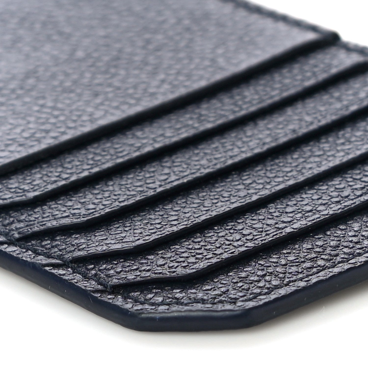 Saint Laurent Grained Calfskin 5 Fragments Zip Pouch Card Holder Deep Marine 9 of 9