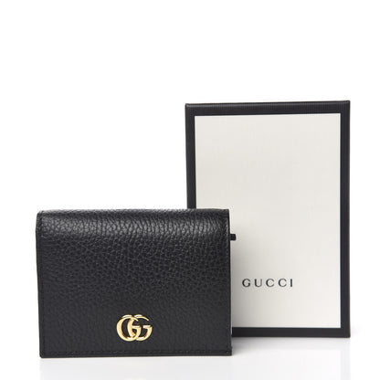 Gucci Pebbled Calfskin GG Marmont Card Case Black 8 of 8