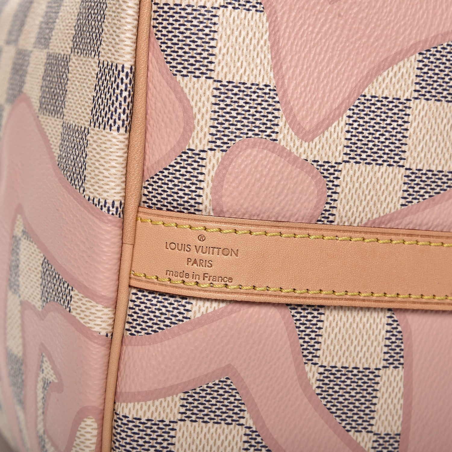 Louis Vuitton Damier Azur Tahitienne Speedy Bandouliere 30 Rose Ballerine 7 of 10
