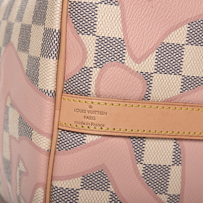 Louis Vuitton Damier Azur Tahitienne Speedy Bandouliere 30 Rose Ballerine 7 of 10