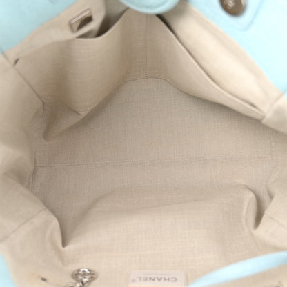 Chanel Mixed Fibers Calfskin Small Deauville Tote Blue 6 of 12
