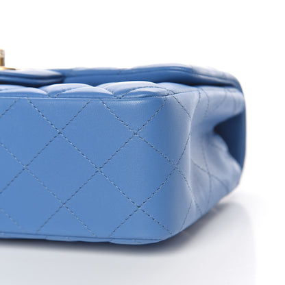 Chanel Lambskin Quilted Mini Rectangular Flap Blue 4 of 7