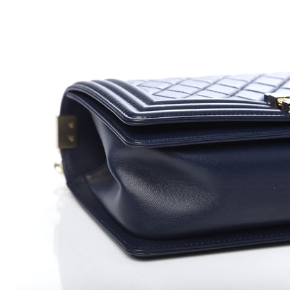 Chanel Lambskin Quilted Medium Boy Flap Deep Blue 8 of 10