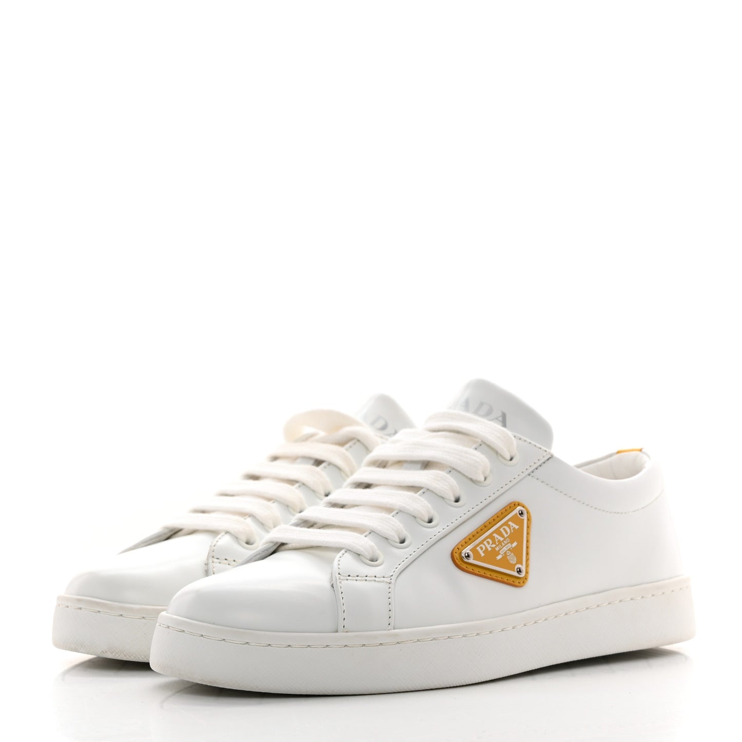 Spazzolato Rois Metal Triangle Logo 25mm Sneakers 35.5 White Soleil