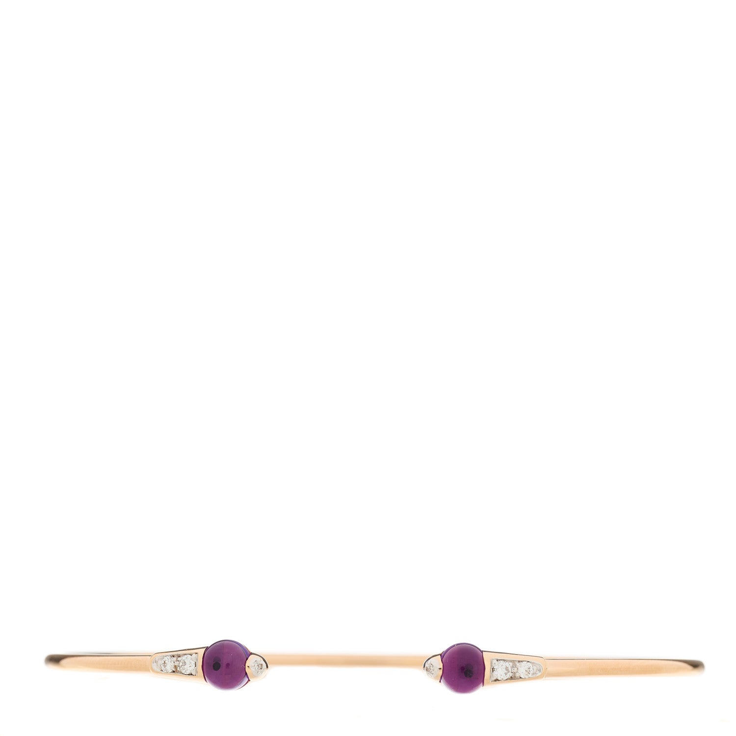 Pomellato 18K Rose Gold Diamond Amethyst M'Ama Non M'Ama Bracelet 1 of 4