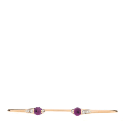 Pomellato 18K Rose Gold Diamond Amethyst M'Ama Non M'Ama Bracelet 1 of 4