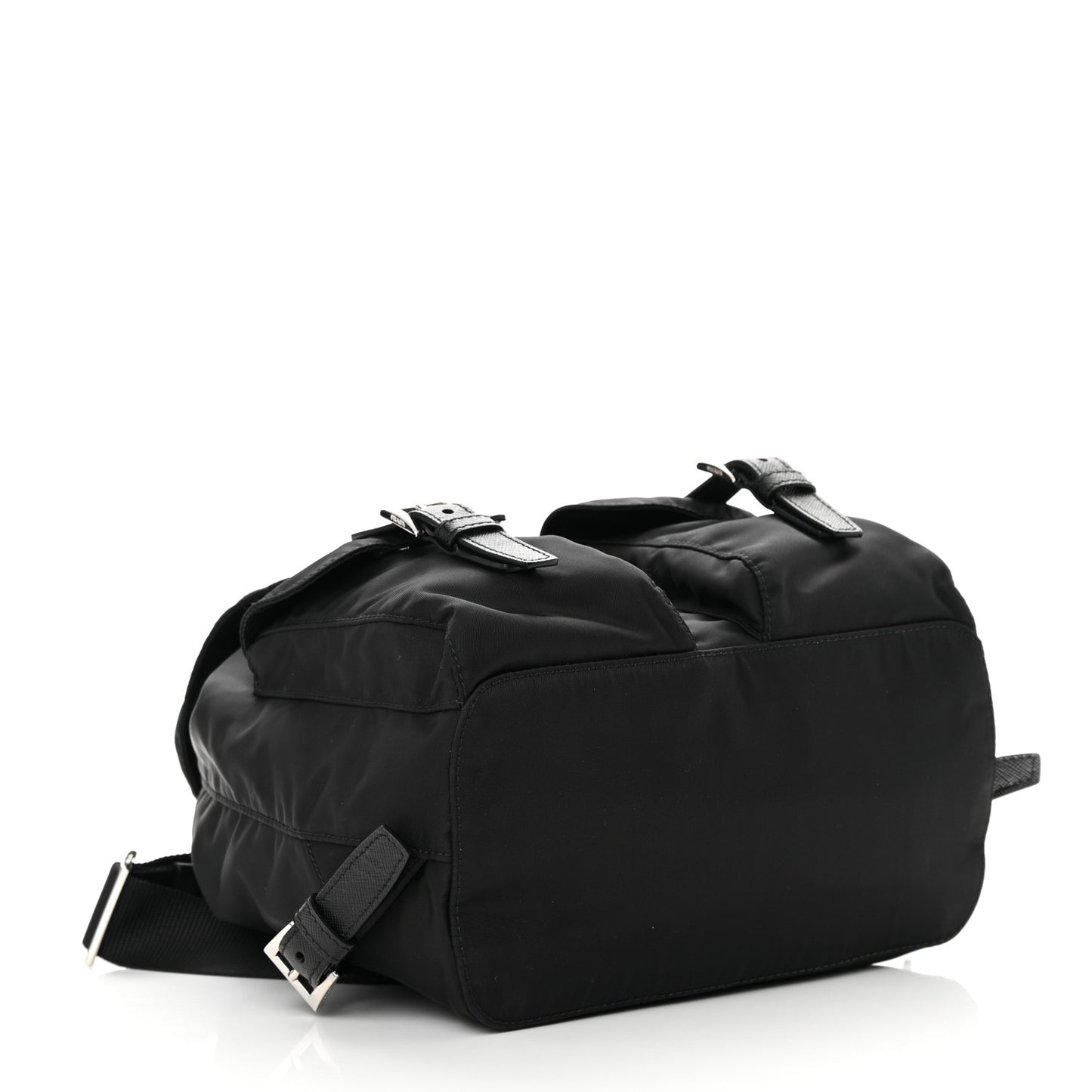 Tessuto Nylon Saffiano Small Backpack Black