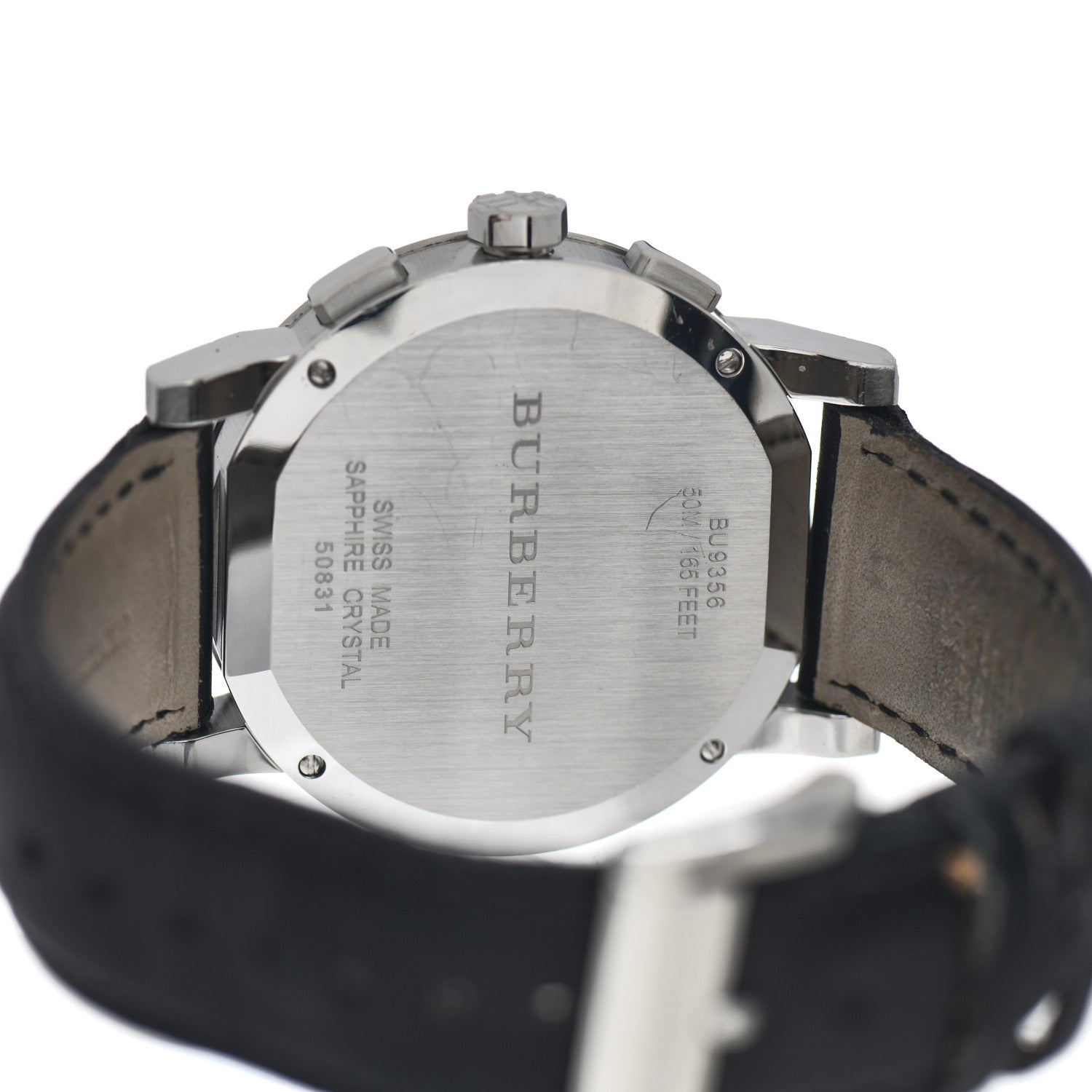 Burberry Stainless Steel Calfskin 42mm Chronograph Quartz Watch Black BU9356 4 of 4