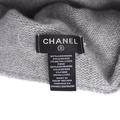 Chanel Cashmere CC Beanie Hat Grey 3 of 3