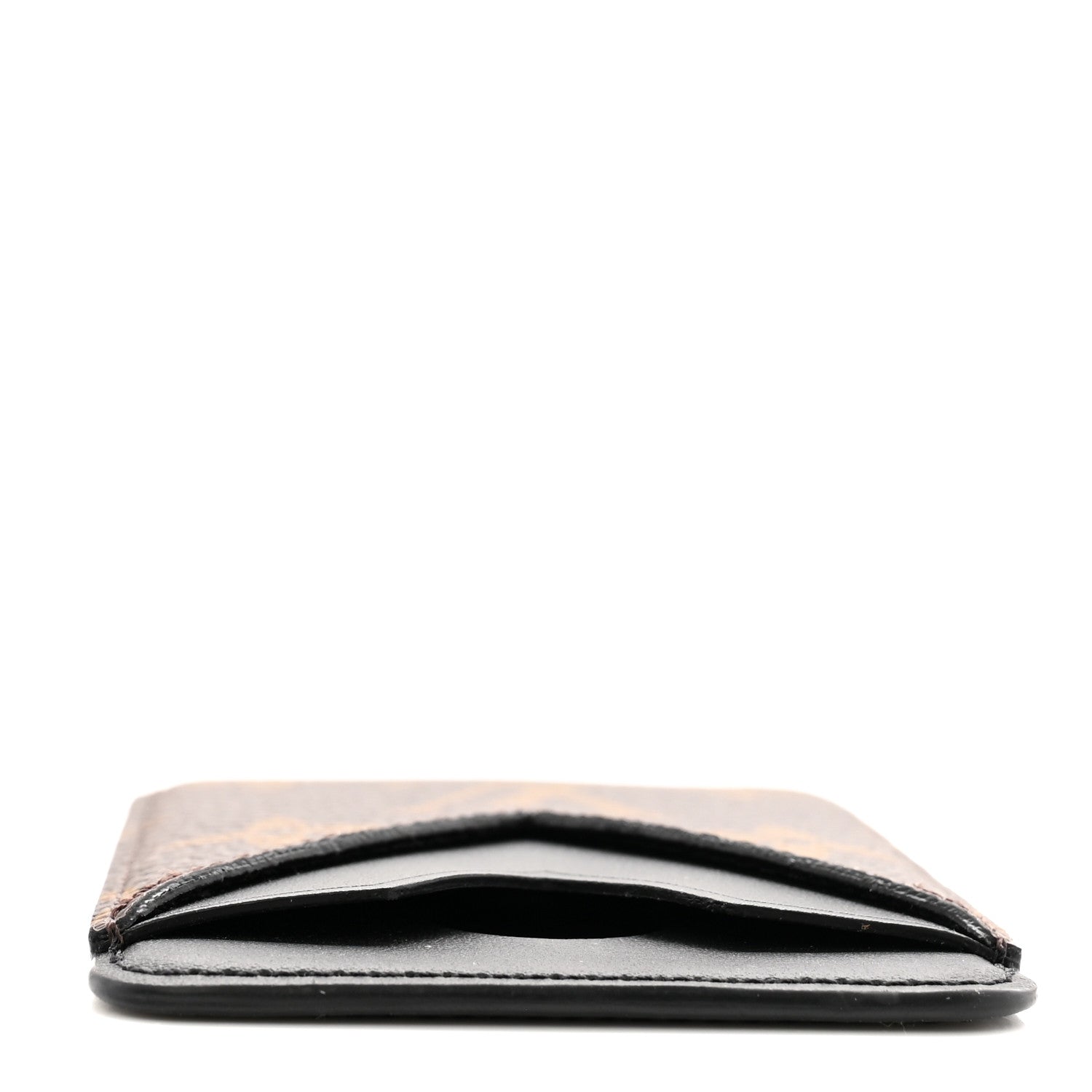 Louis Vuitton Monogram Macassar Porte-Cartes Magnet Noir 5 of 9
