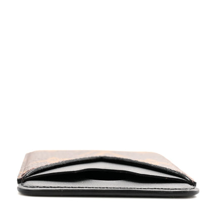 Louis Vuitton Monogram Macassar Porte-Cartes Magnet Noir 5 of 9