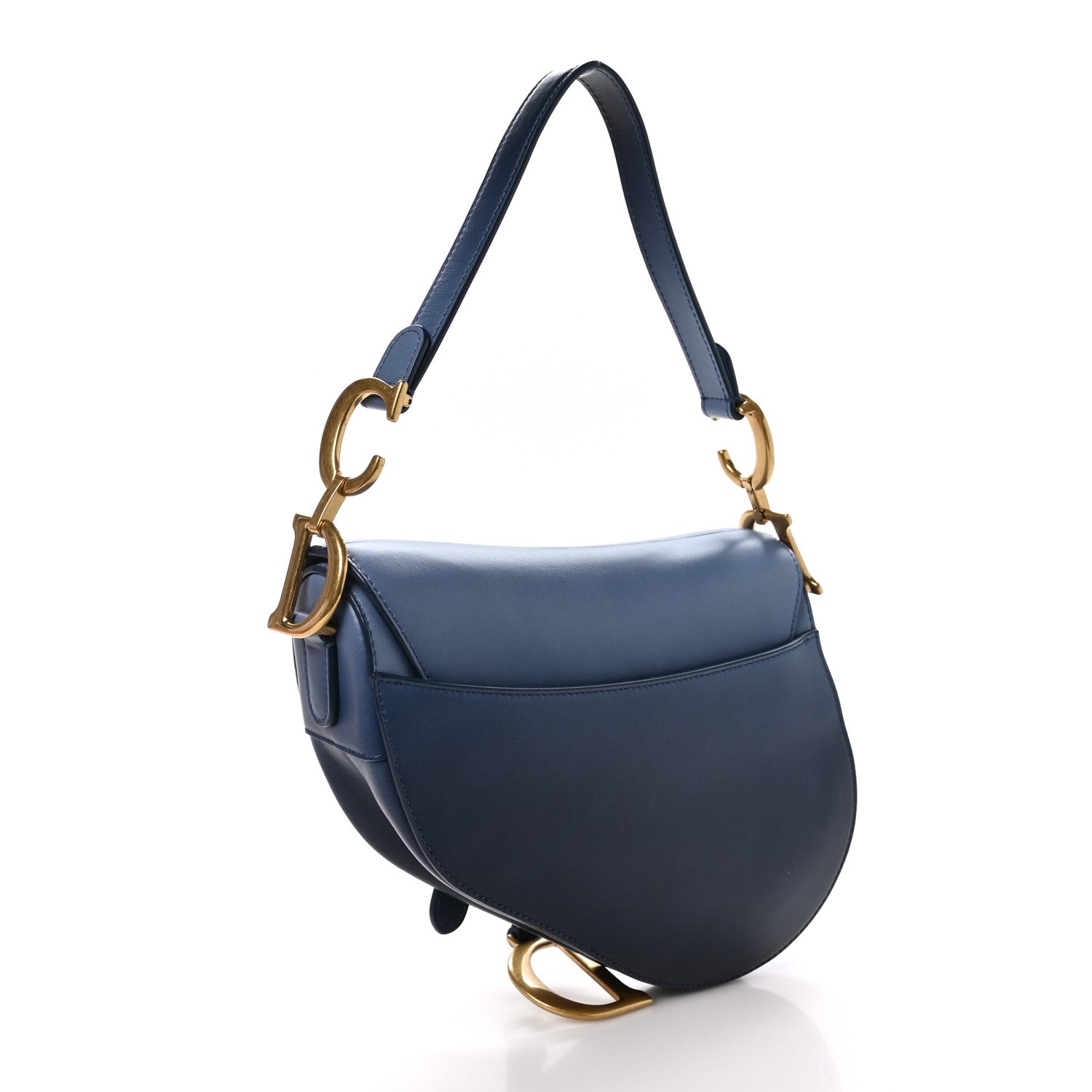 Christian Dior Calfskin Gradient Saddle Bag Indigo Blue 3 of 11