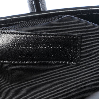 Saint Laurent Calfskin Crocodile Embossed Small Sac de Jour Black 7 of 12