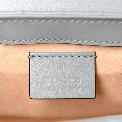 Gucci Calfskin Matelasse Aria Super Mini GG Marmont Shoulder Bag Deep Grey 6 of 11
