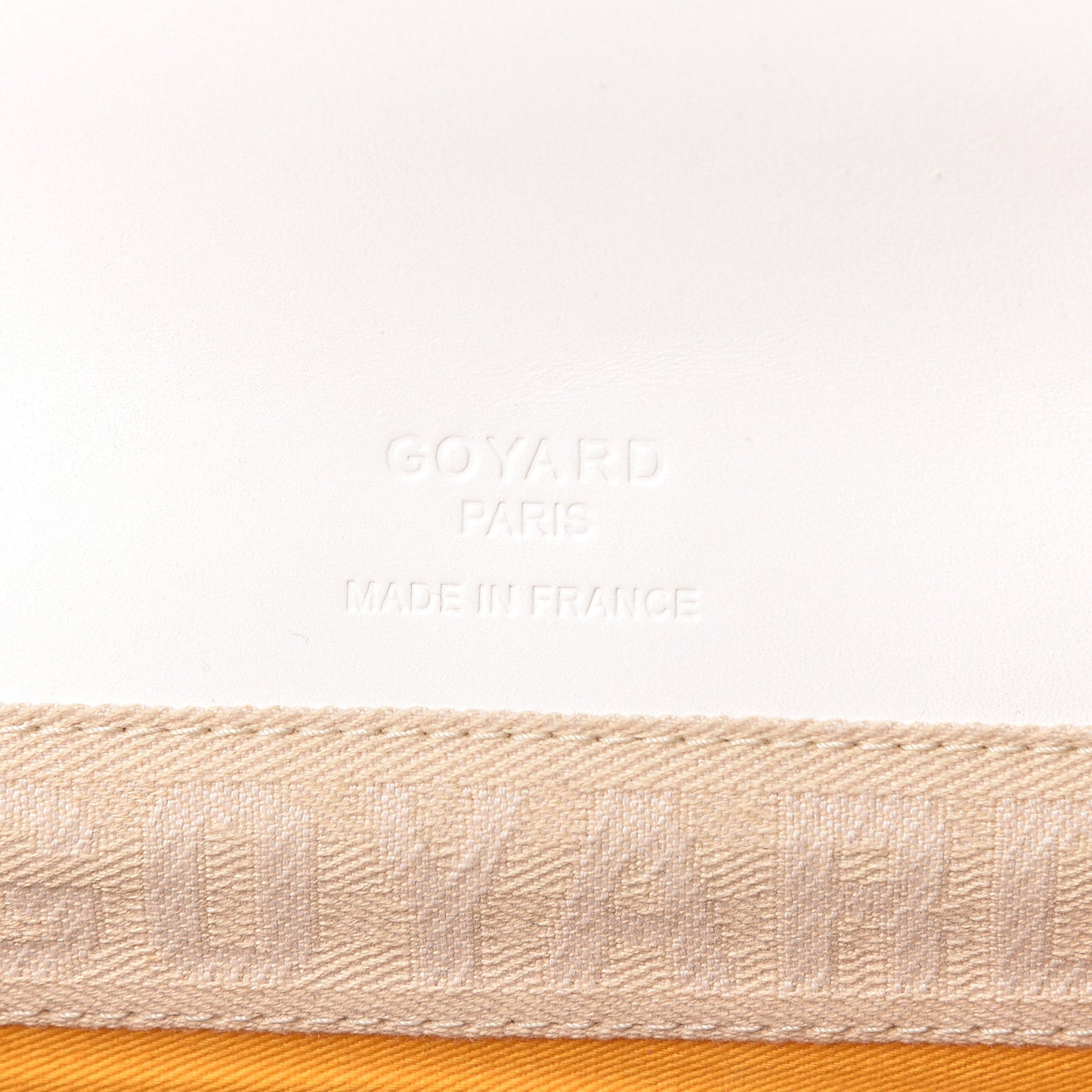 Goyardine Monte Carlo Bois Clutch White