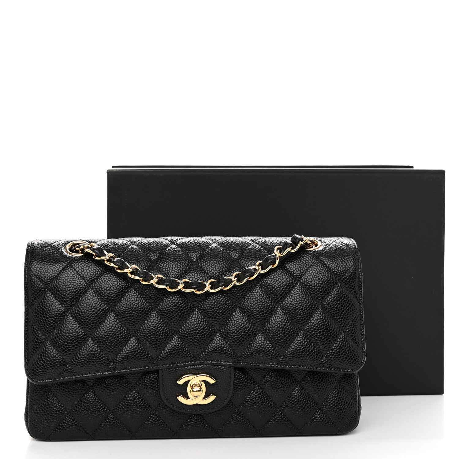Chanel Caviar Quilted Medium Double Flap Black 11 of 11