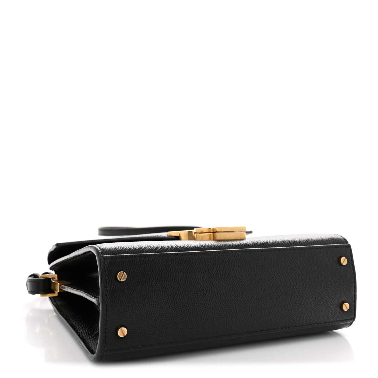 Saint Laurent Grain de Poudre Mini Classic Monogram Cassandra Top Handle Black 4 of 13