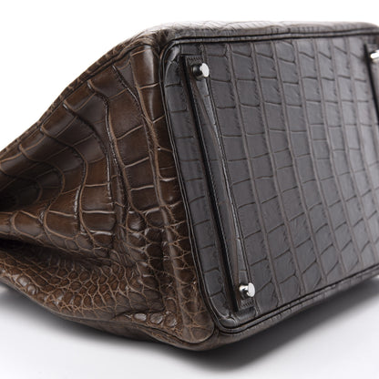 Hermes Matte Alligator Birkin 40 Chocolate 8 of 35