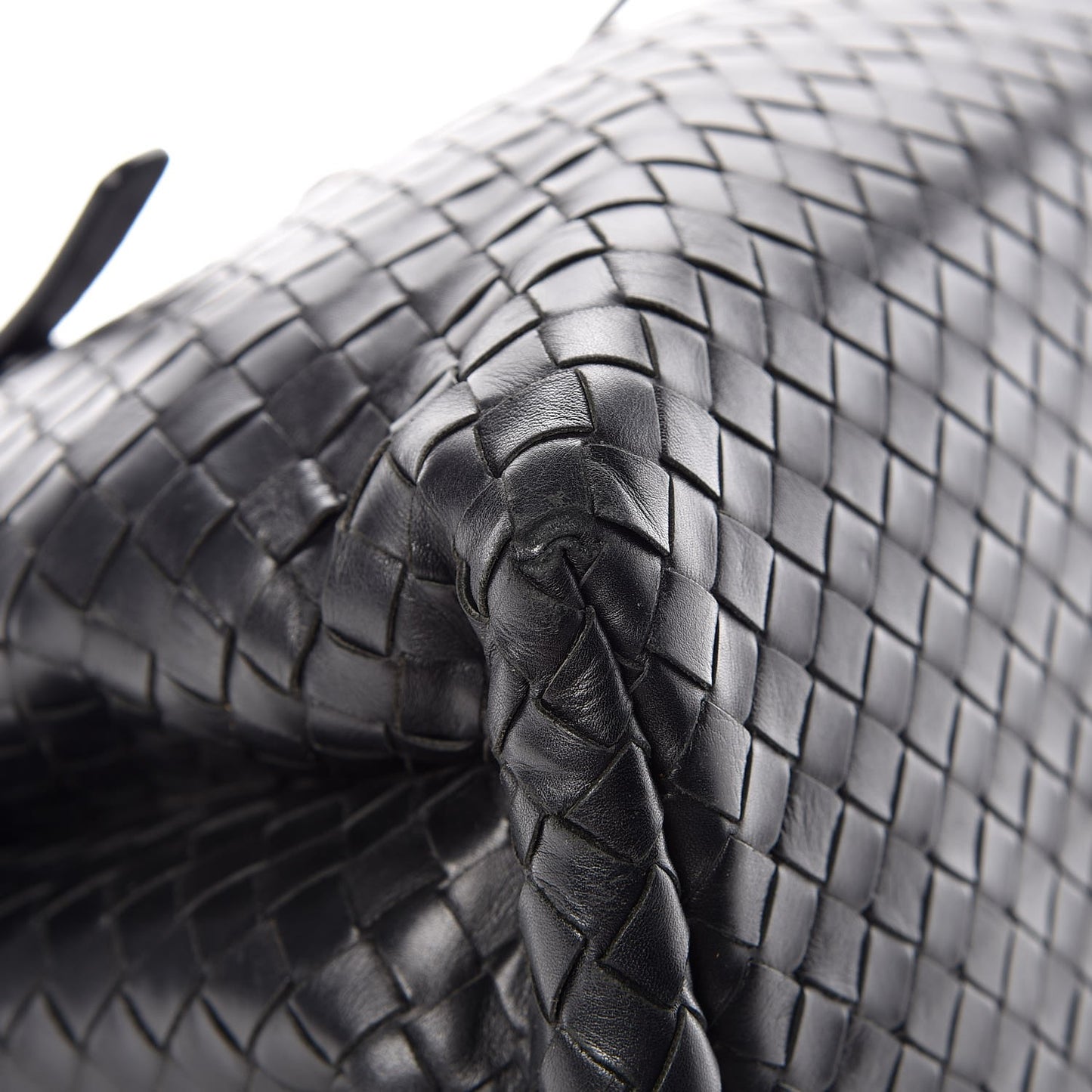 Light Calf Intrecciato Small Roma Black