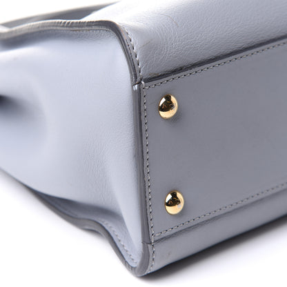 Fendi Vitello Seta Shiny Nappa Medium Peekaboo Iconic Satchel Ardesia Amido 11 of 15