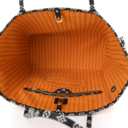 Louis Vuitton Monogram Giant Jungle Neverfull MM Black 6 of 10