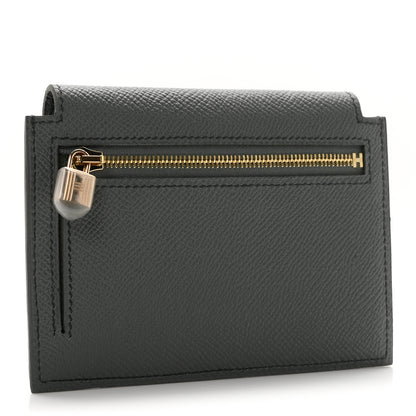 Hermes Epsom Kelly Pocket Compact Wallet Vert Amande 3 of 8