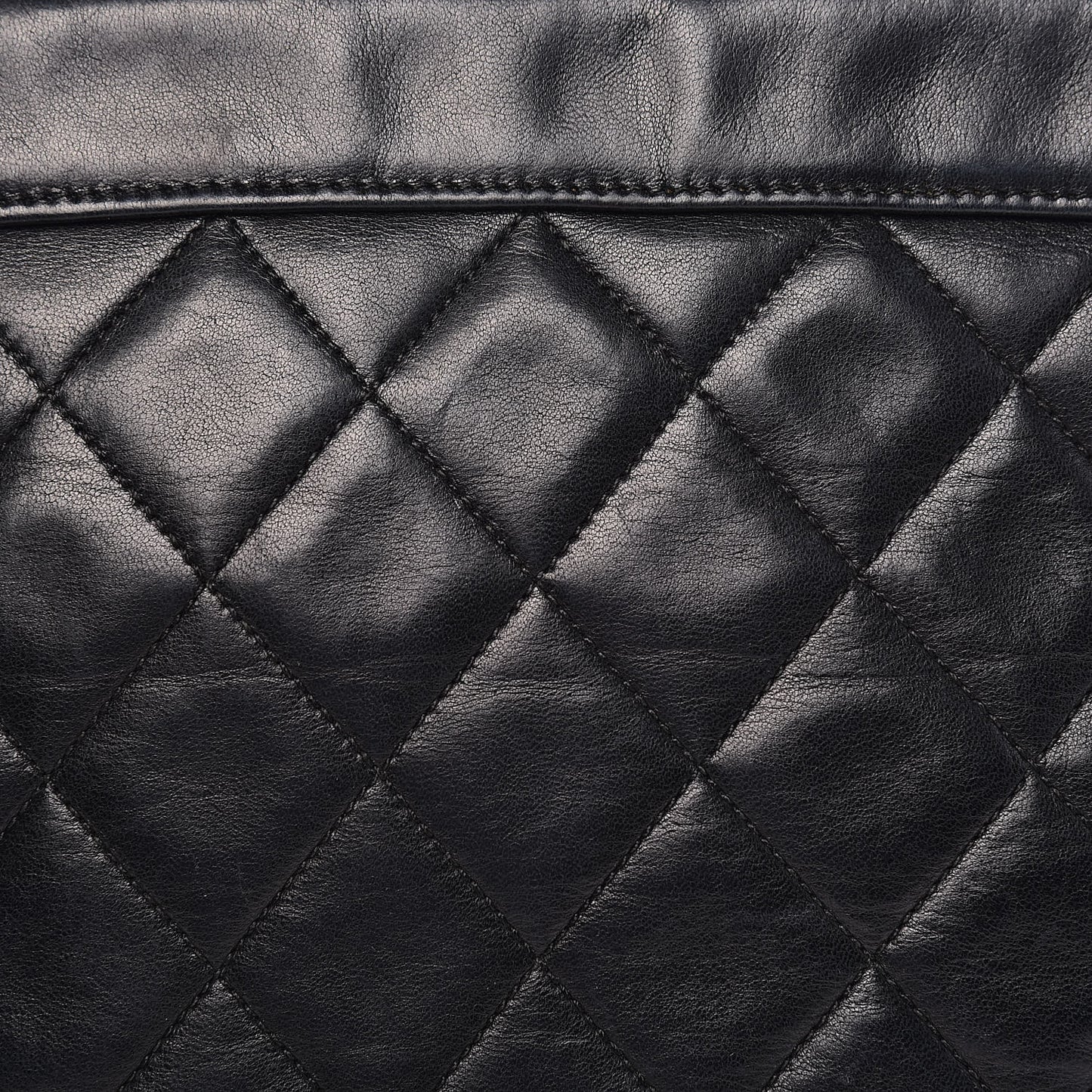 Lambskin Quilted Shoulder Bag Black
