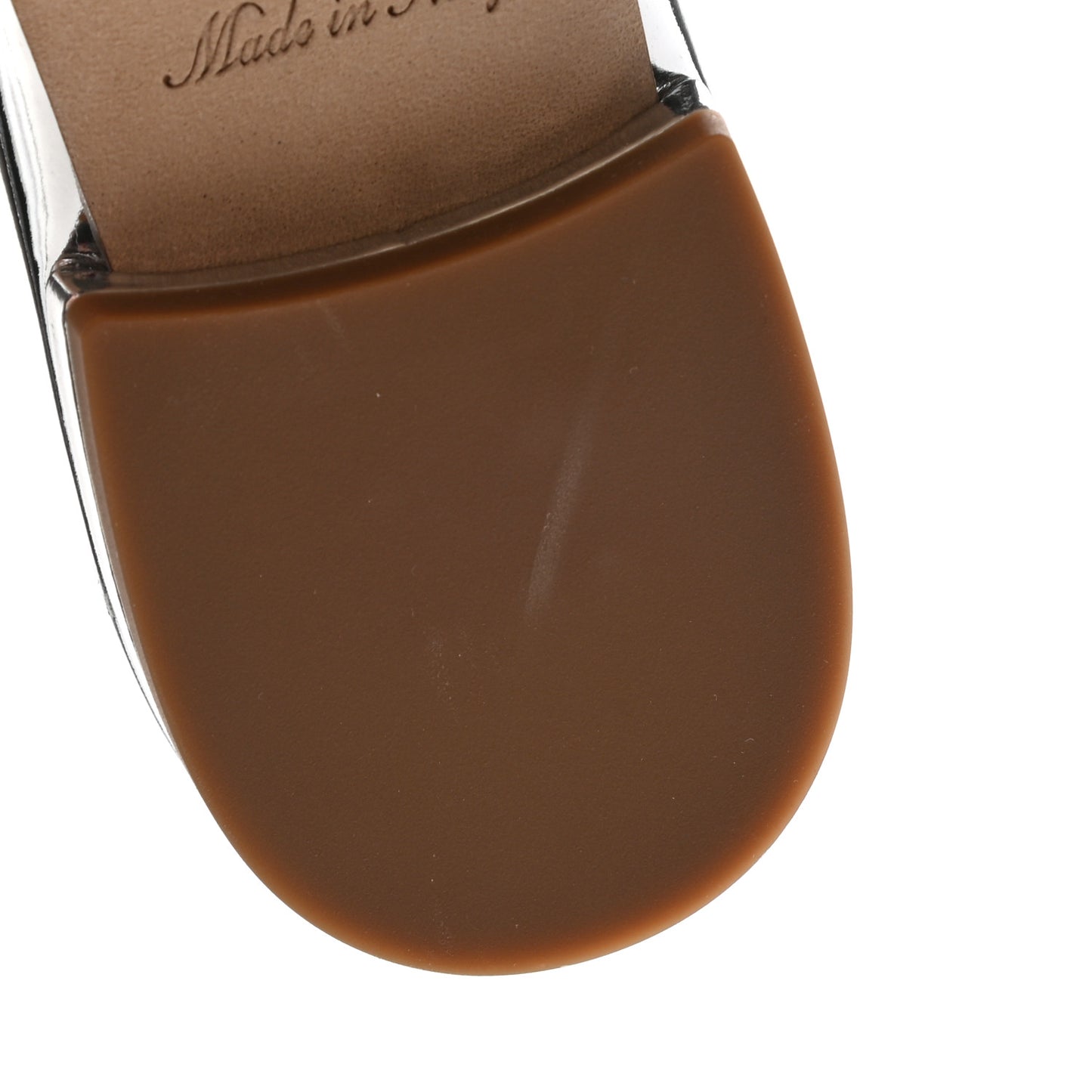 Metallic Lambskin Embossed Monogram Revival Flat Mules 35 Silver