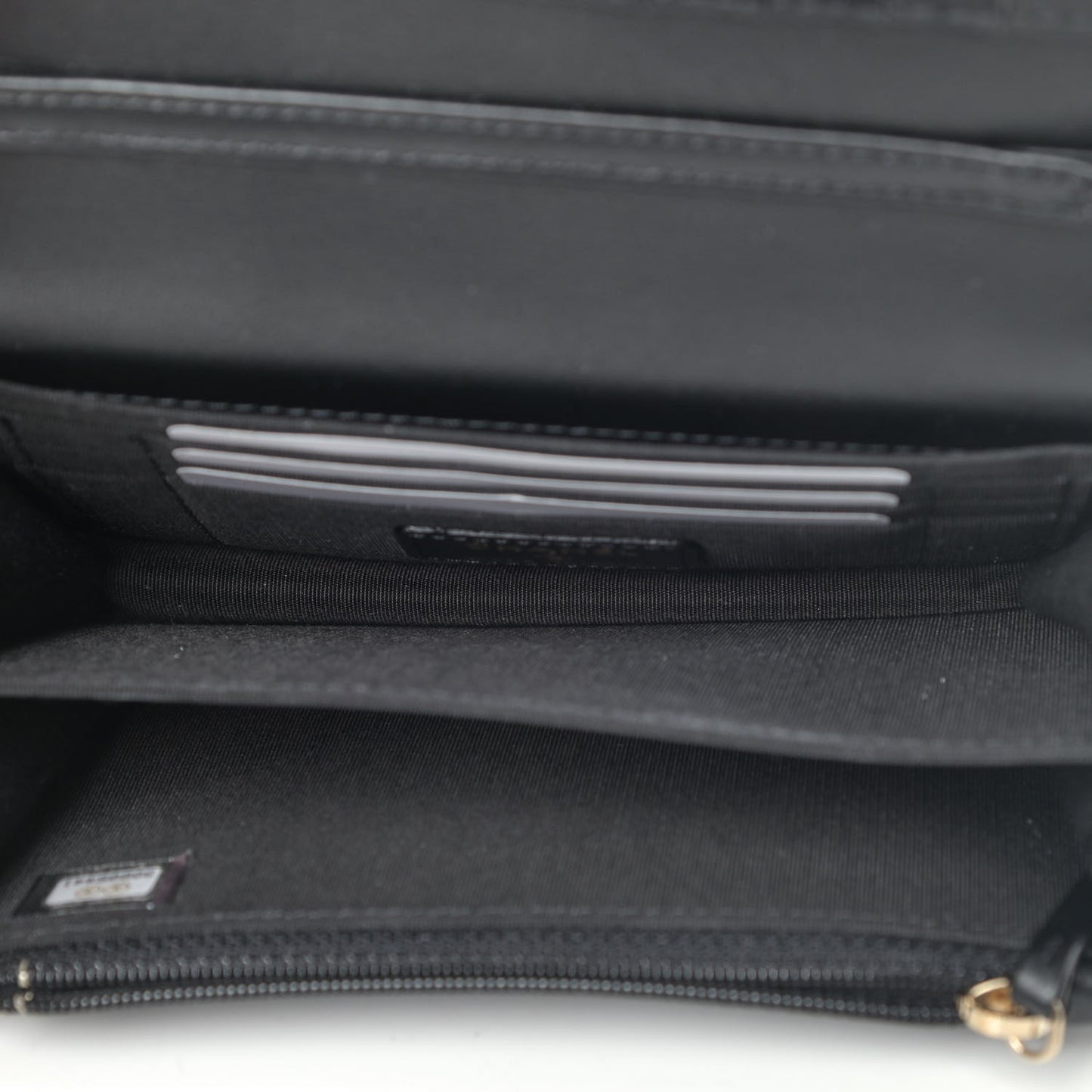 Calfskin Quilted Mini Maxi Pearls Wallet On Chain WOC Black