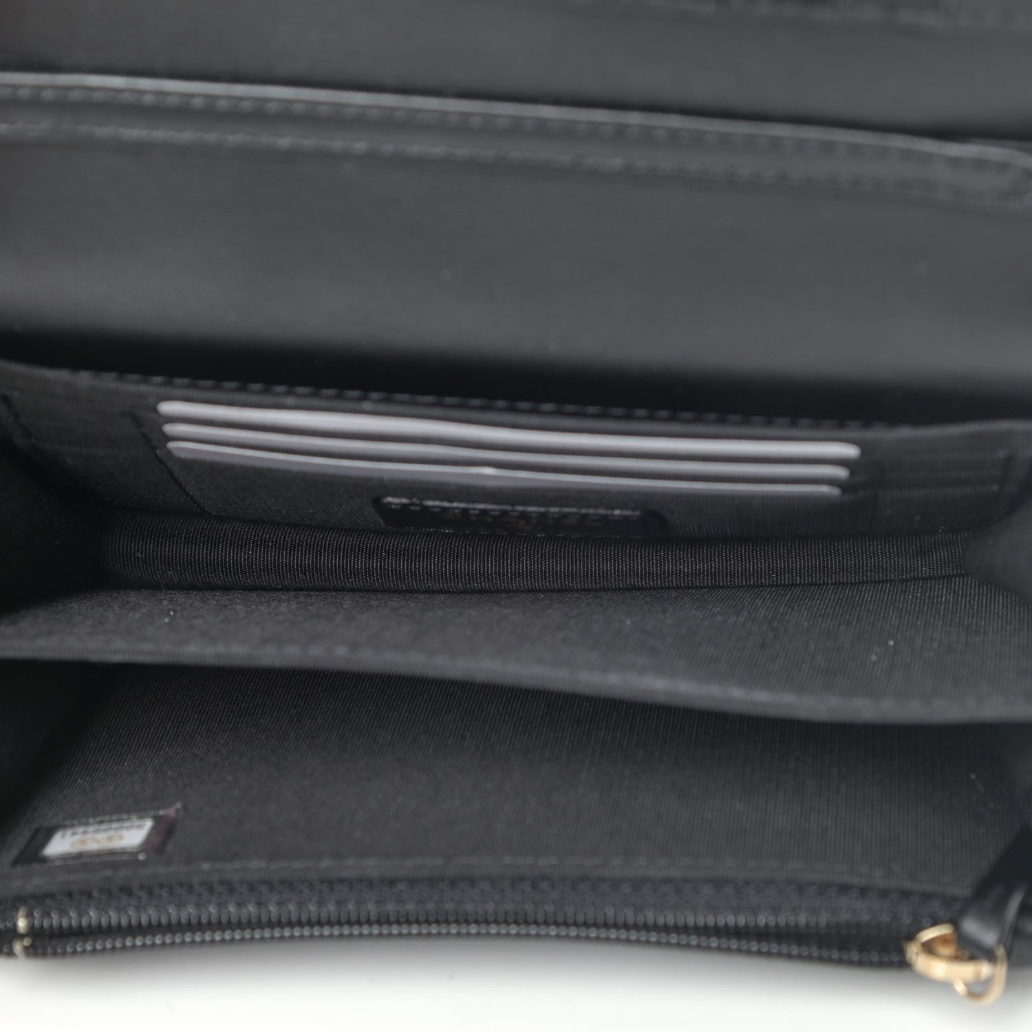 Chanel Calfskin Quilted Mini Maxi Pearls Wallet On Chain WOC Black 4 of 8