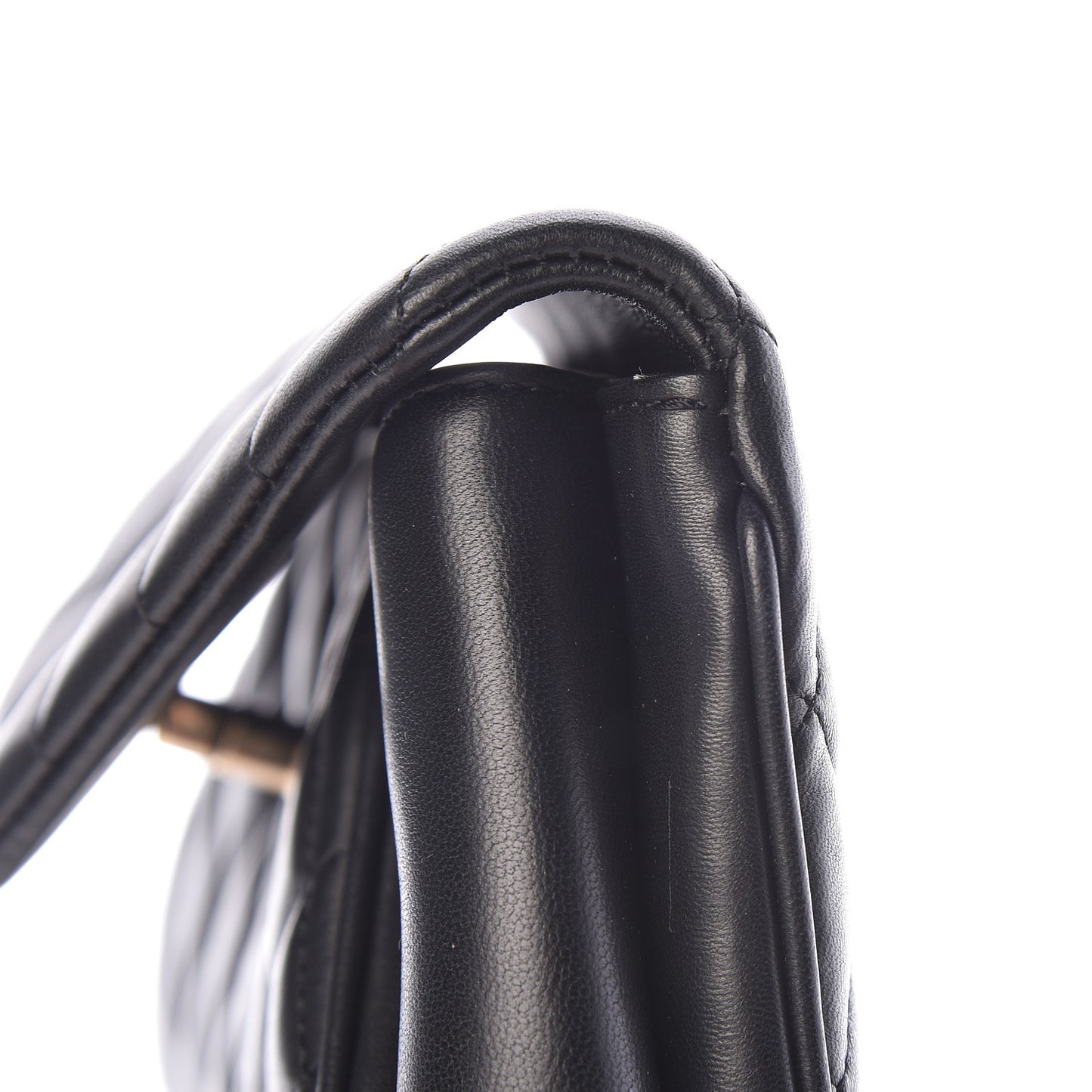 Lambskin Quilted Fold Up Again Clutch Black