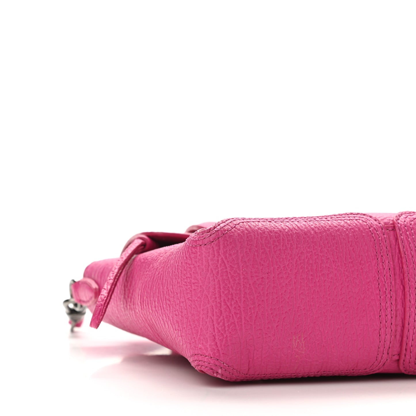 Textured Calfskin Mini Pashli Satchel Bright Fuchsia