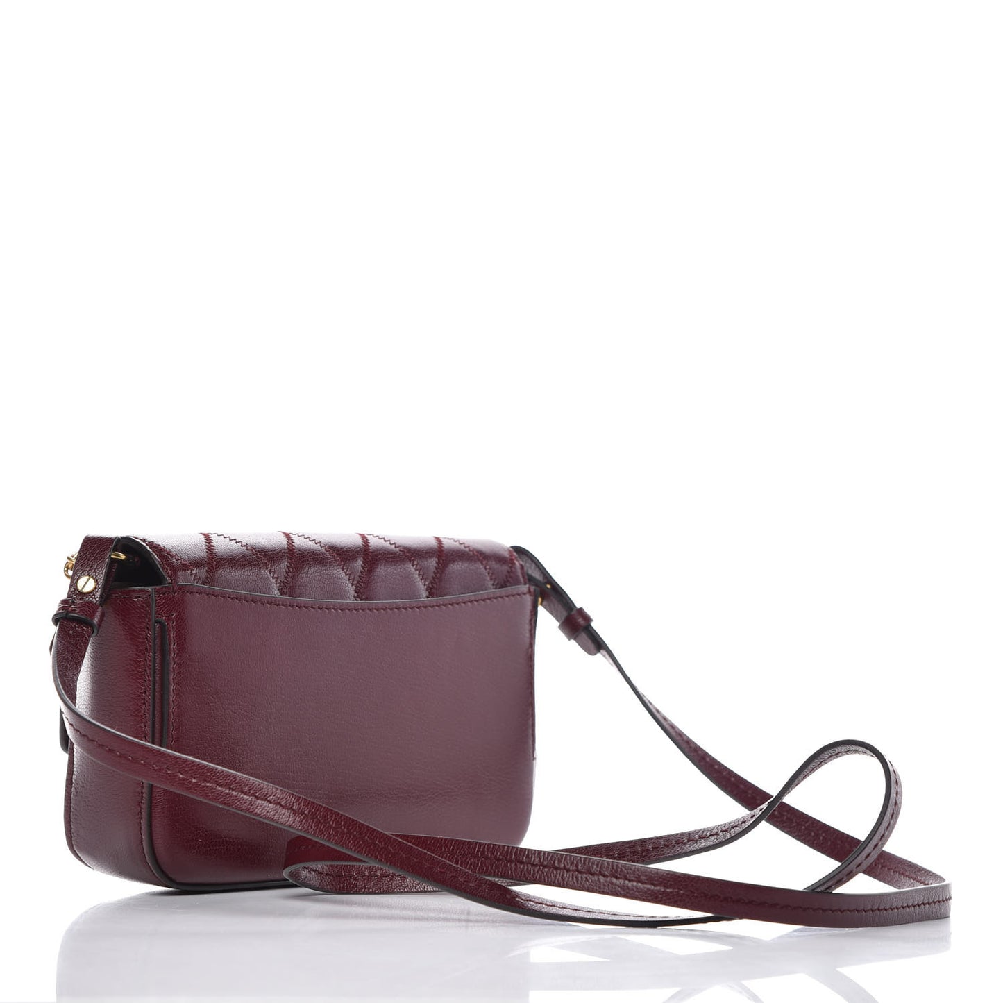 Goatskin Quilted GV3 Mini Pocket Convertible Bag Aubergine