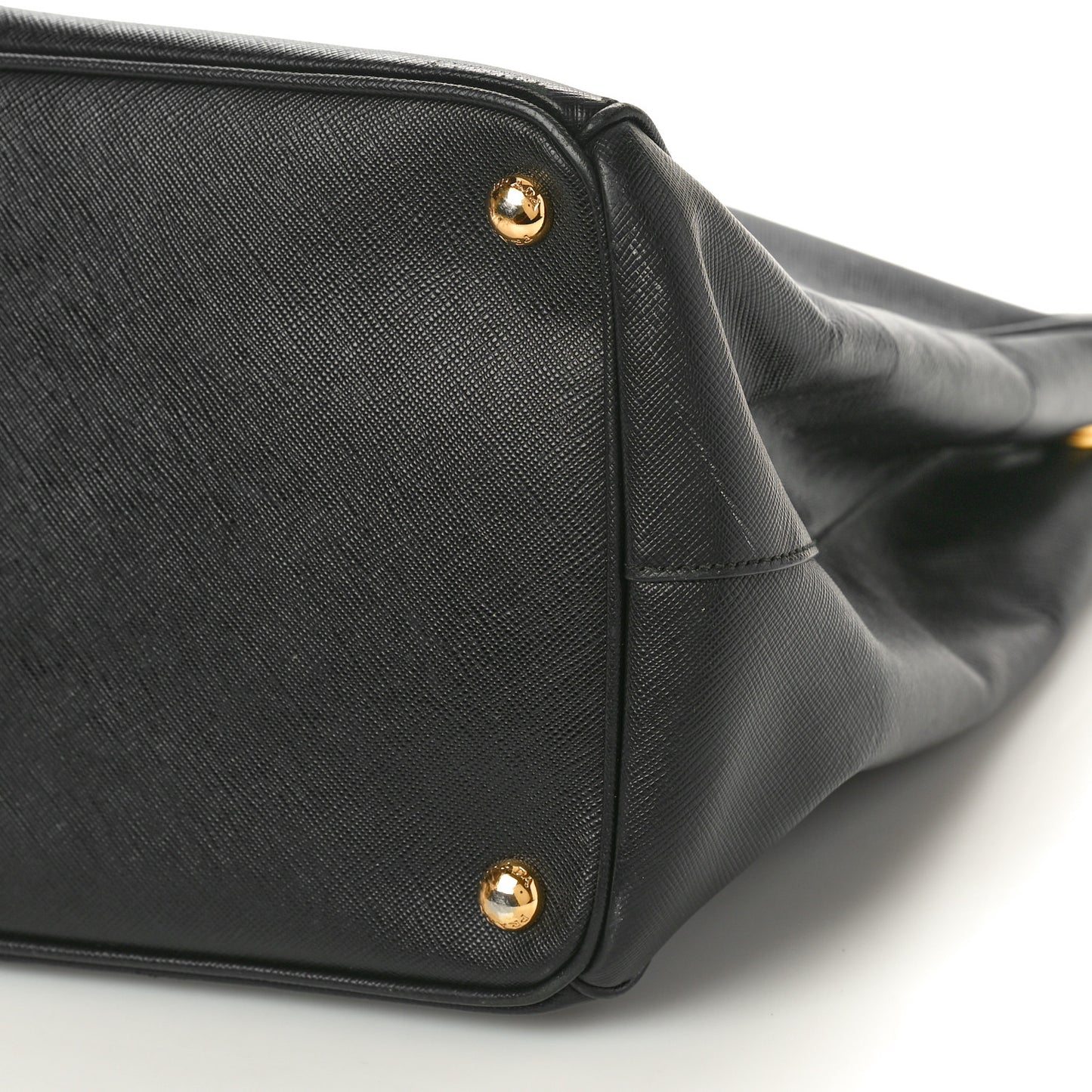 Saffiano Lux Large Galleria Double Zip Tote Black