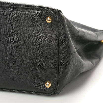 Prada Saffiano Lux Large Galleria Double Zip Tote Black 8 of 9