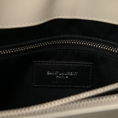 Saint Laurent Calfskin Y Quilted Monogram Medium Loulou Chain Satchel Crema Soft 6 of 11