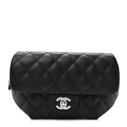 Chanel Calfskin Quilted CC Uniform Flap Belt Bag Black 1 of 11