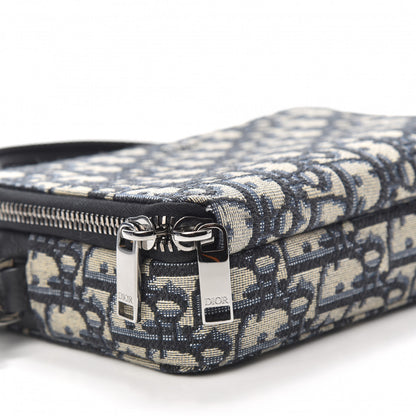 Christian Dior Oblique Pouch Navy Blue 8 of 10