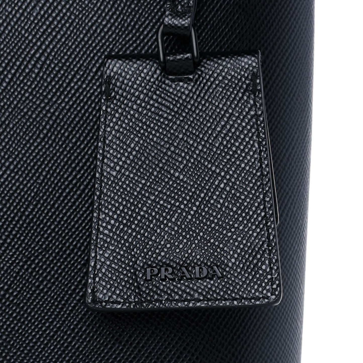 Saffiano Cuir Medium Panier Bucket Bag Black