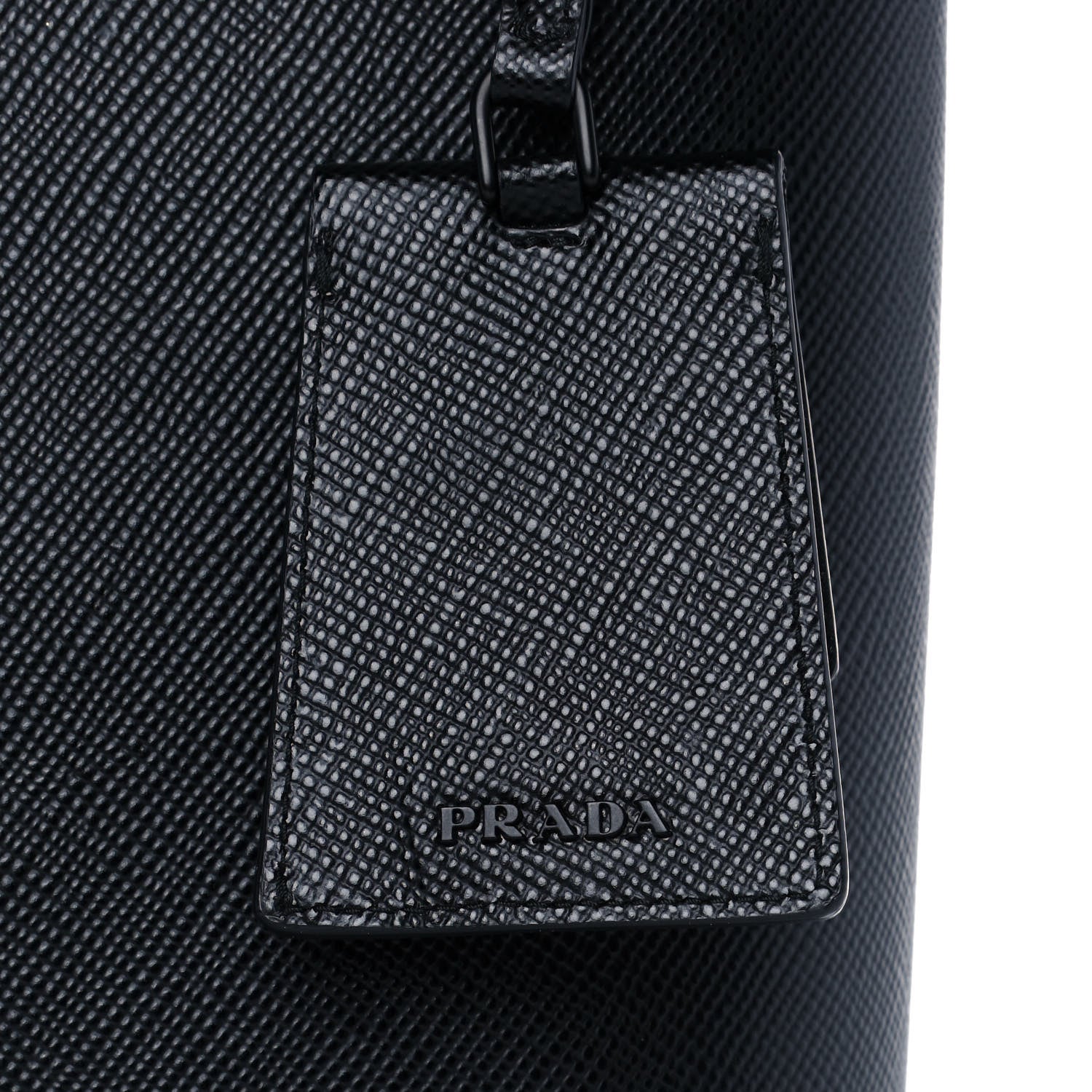 Prada Saffiano Cuir Medium Panier Bucket Bag Black 6 of 12