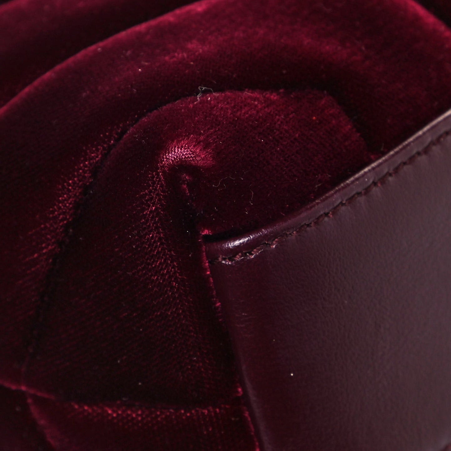 Velvet Y Quilted Monogram Toy Loulou Chain Satchel Light Burgundy