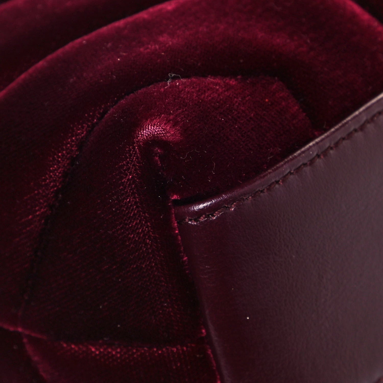 Saint Laurent Velvet Y Quilted Monogram Toy Loulou Chain Satchel Light Burgundy 9 of 11