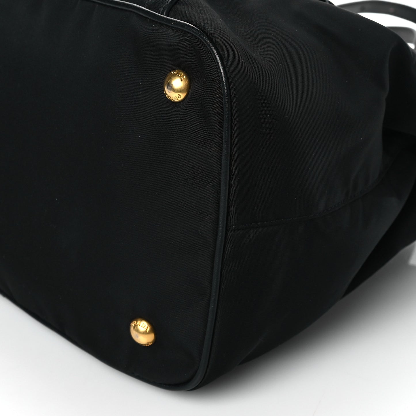 Tessuto Nylon Vitello Daino Tote Black