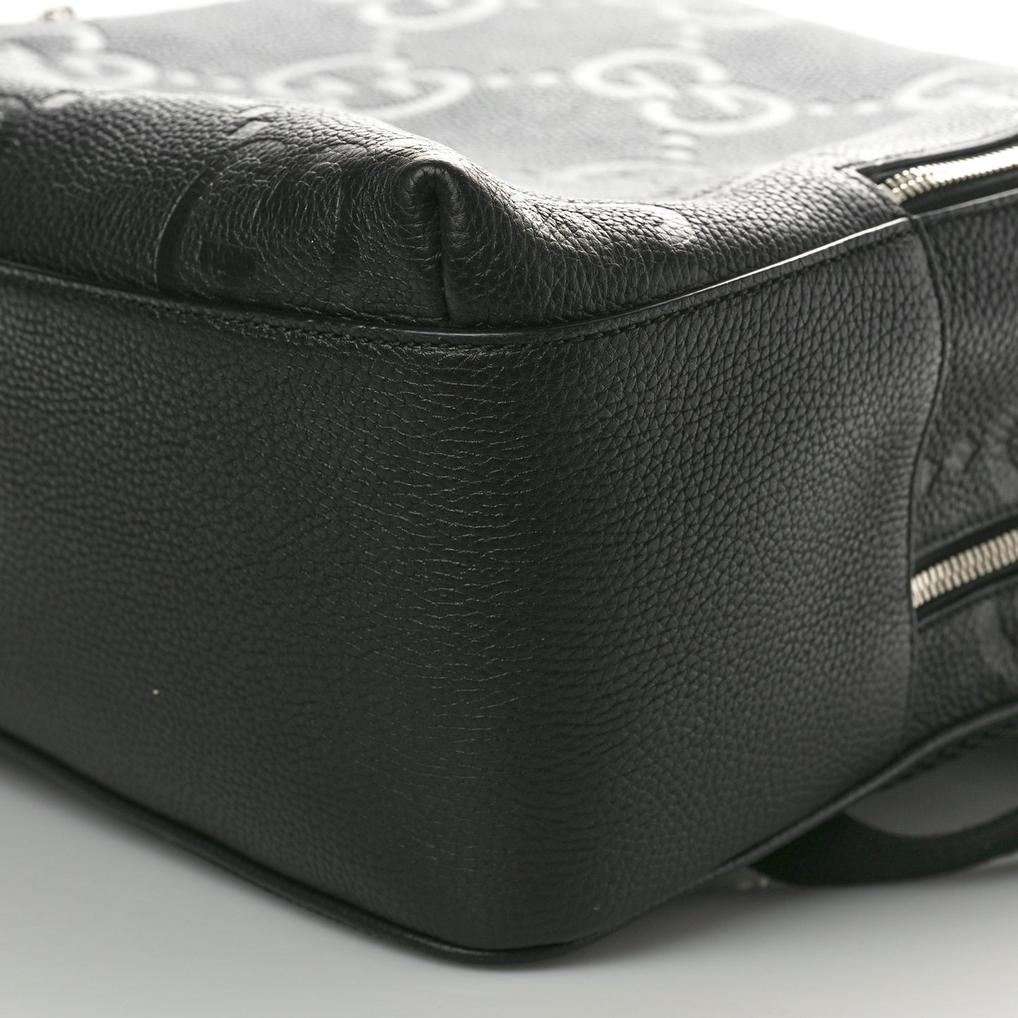 Calfskin Jumbo GG Embossed Large Backpack Black