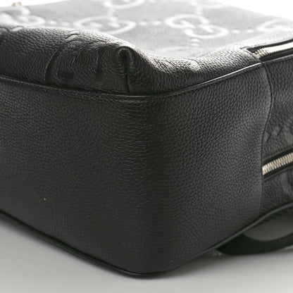 Gucci Calfskin Jumbo GG Embossed Large Backpack Black 10 of 10