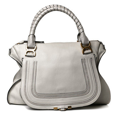 Chloe Calfskin Large Marcie Satchel Dove 2 of 38