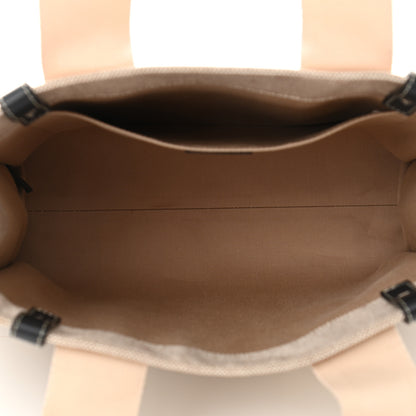 Chloe Cotton Calfskin Medium Woody Ribbon Tote White Black 5 of 10