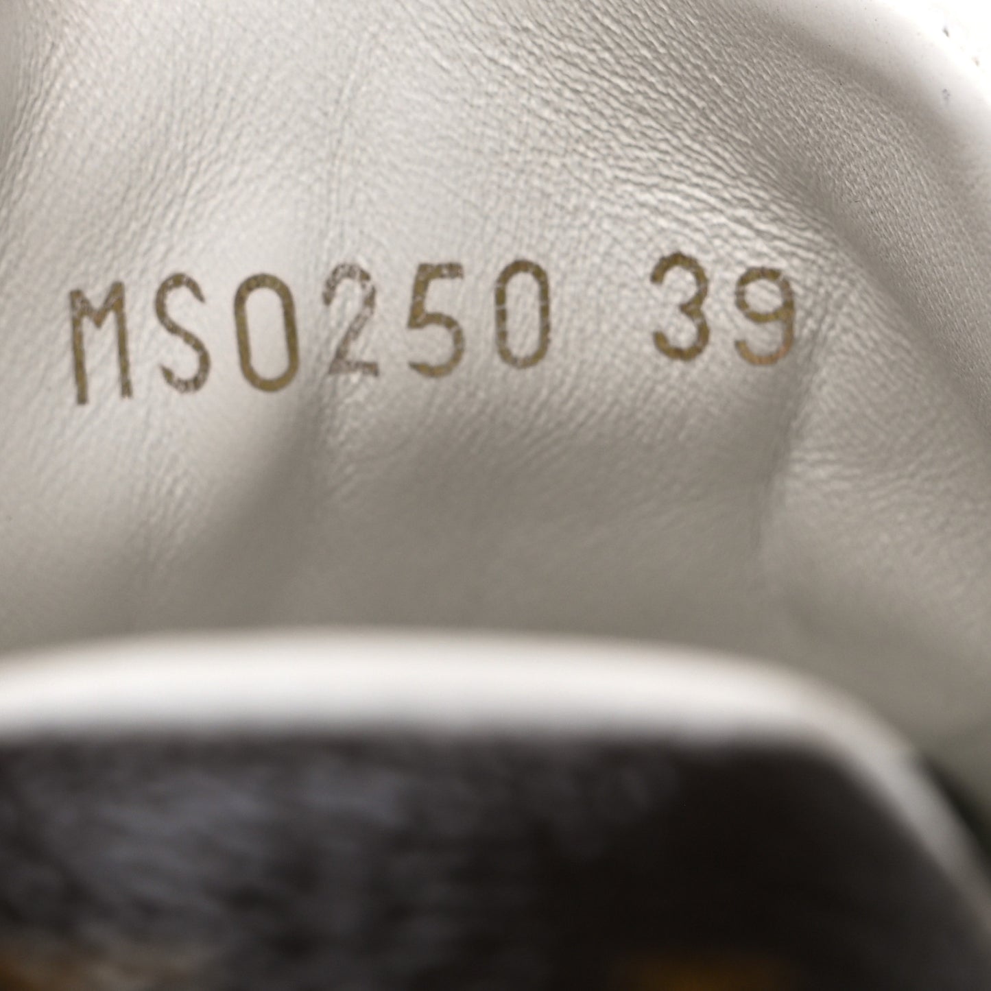 Lambskin Embossed Monogram Time Out Sneakers 39 White
